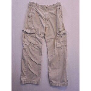 Levi's Baggy Cargo Pants Mens 33x32 Loose Straight Workwear Khaki Beige Y2K